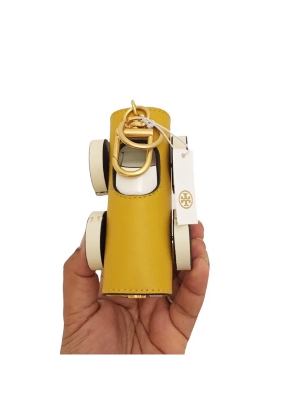 Tory Burch Mustard Yellow Convertible Car Key Ring